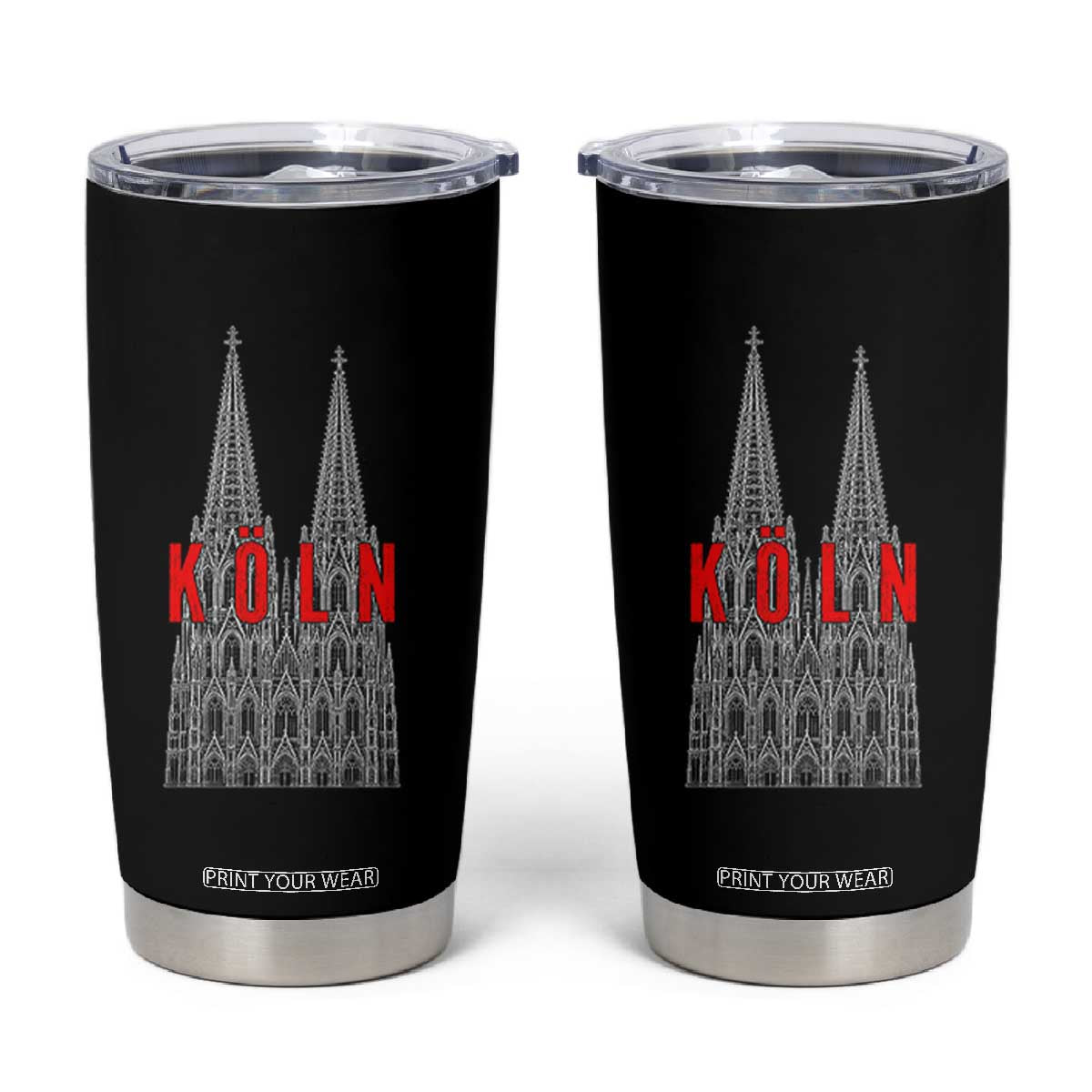 Cologne Cathedral Silhouette Köln German Graphic Tumbler Cup