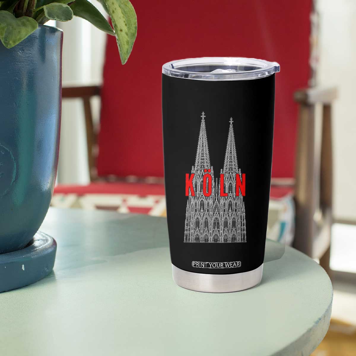 Cologne Cathedral Silhouette Köln German Graphic Tumbler Cup