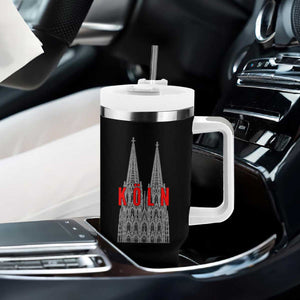 Cologne Cathedral Silhouette Köln German Graphic Tumbler With Handle