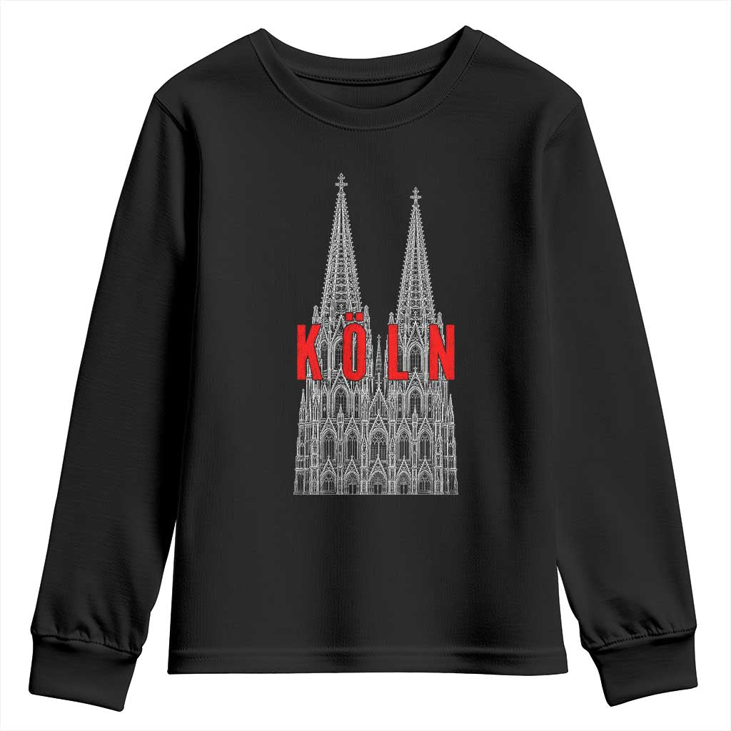 Cologne Cathedral Silhouette Köln German Graphic Youth Sweatshirt