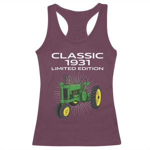 95th Birthday 1931 Limited Edition Classic Farm Tractor Racerback Tank Top