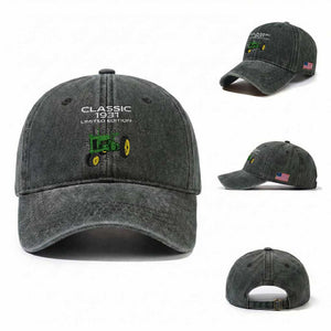95th Birthday 1931 Limited Edition Classic Farm Tractor Washed Cotton Baseball Cap