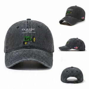 95th Birthday 1931 Limited Edition Classic Farm Tractor Washed Cotton Baseball Cap