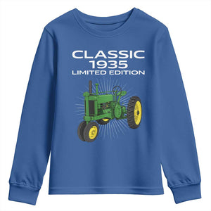 91st Birthday 1935 Limited Edition Classic Farm Tractor Youth Sweatshirt