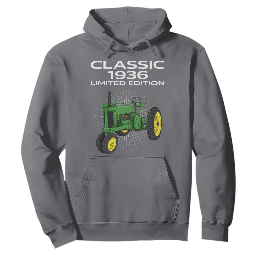 90th Birthday 1936 Limited Edition Classic Farm Tractor Hoodie