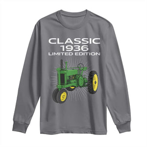 90th Birthday 1936 Limited Edition Classic Farm Tractor Long Sleeve Shirt