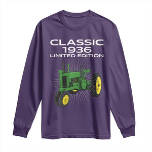90th Birthday 1936 Limited Edition Classic Farm Tractor Long Sleeve Shirt