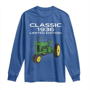 90th Birthday 1936 Limited Edition Classic Farm Tractor Long Sleeve Shirt