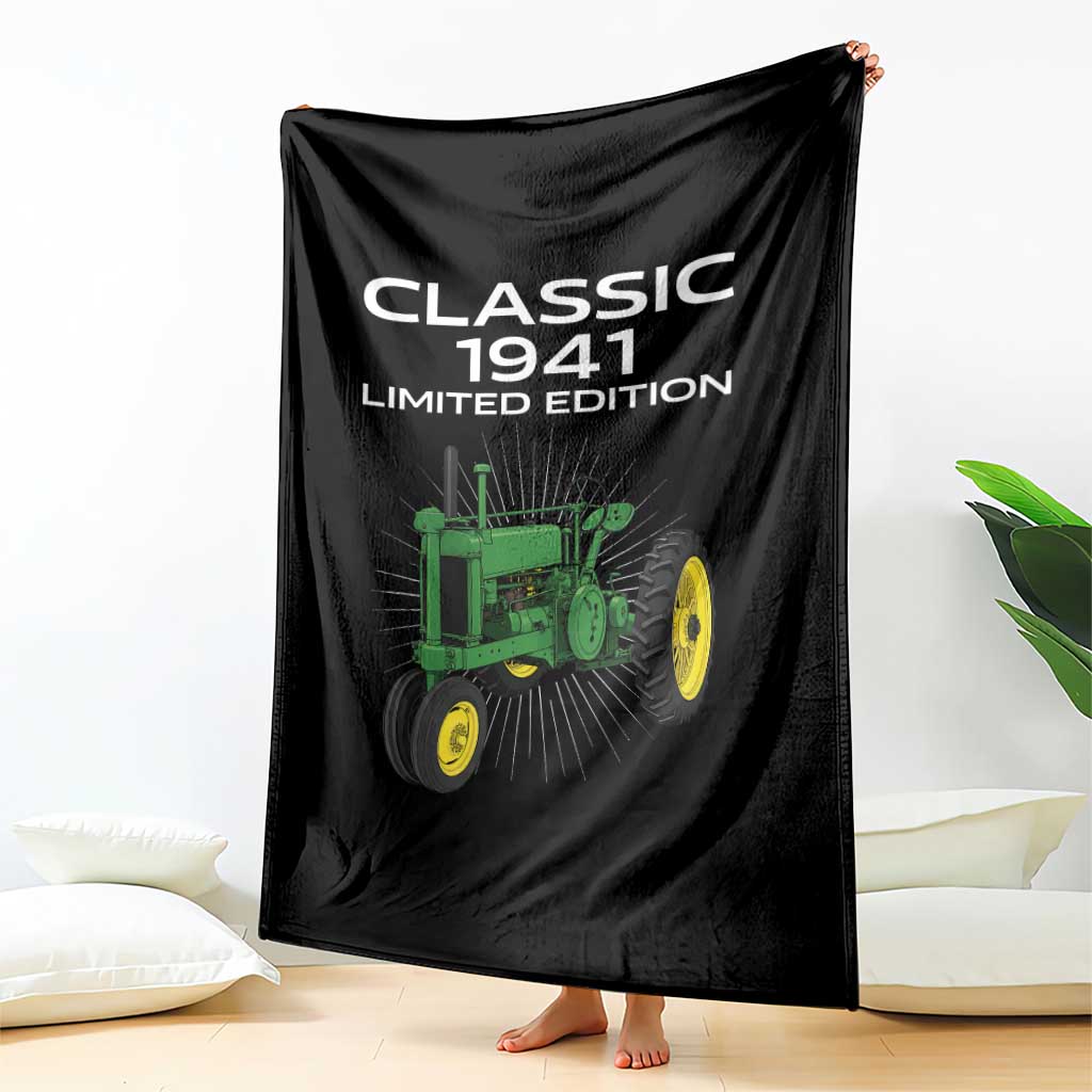 85th Birthday 1941 Limited Edition Classic Farm Tractor Throw Blanket