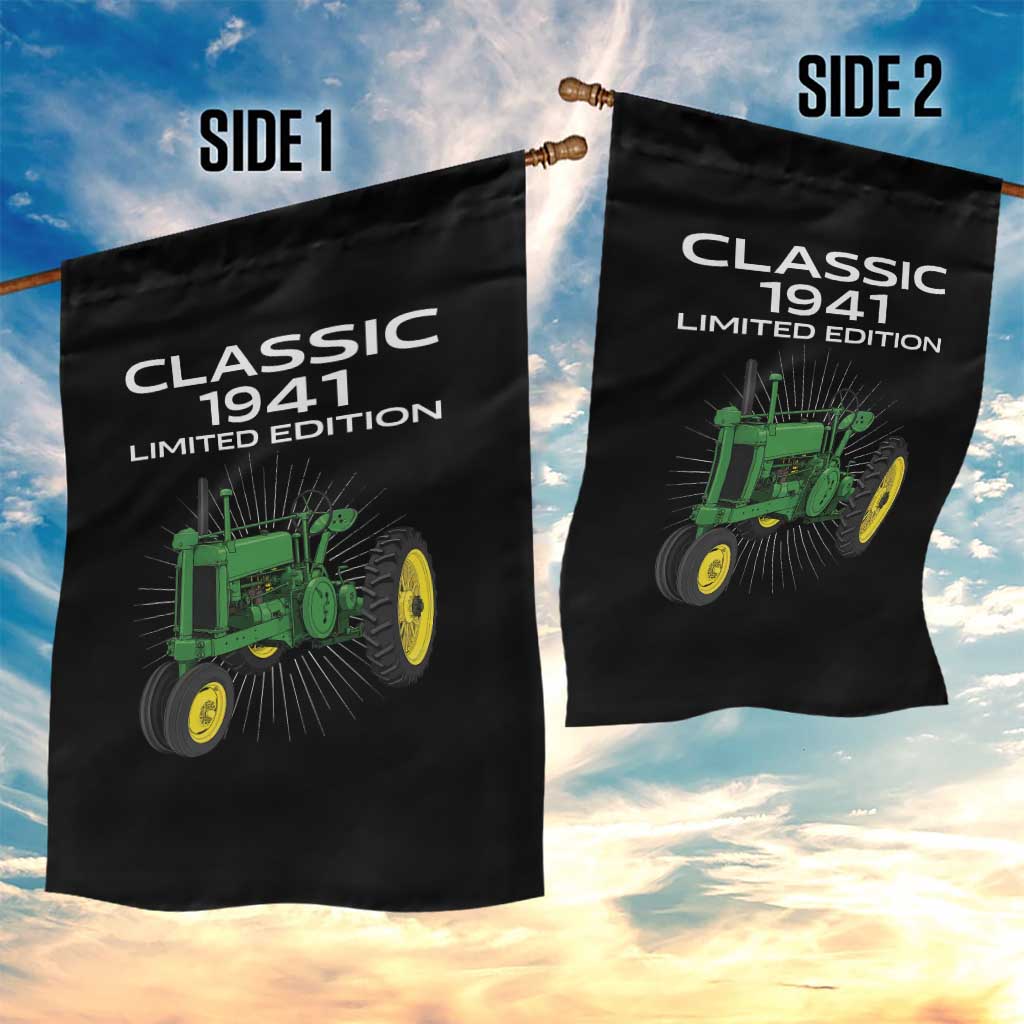 85th Birthday 1941 Limited Edition Classic Farm Tractor Garden Flag