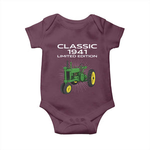 85th Birthday 1941 Limited Edition Classic Farm Tractor Baby Onesie