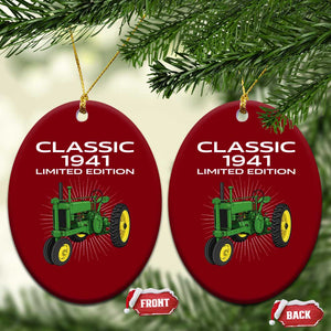 85th Birthday 1941 Limited Edition Classic Farm Tractor Ceramic Ornament