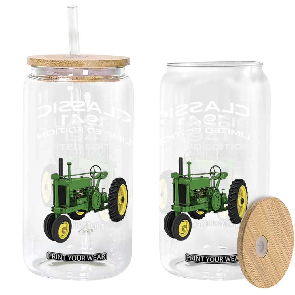 85th Birthday 1941 Limited Edition Classic Farm Tractor Glass Can