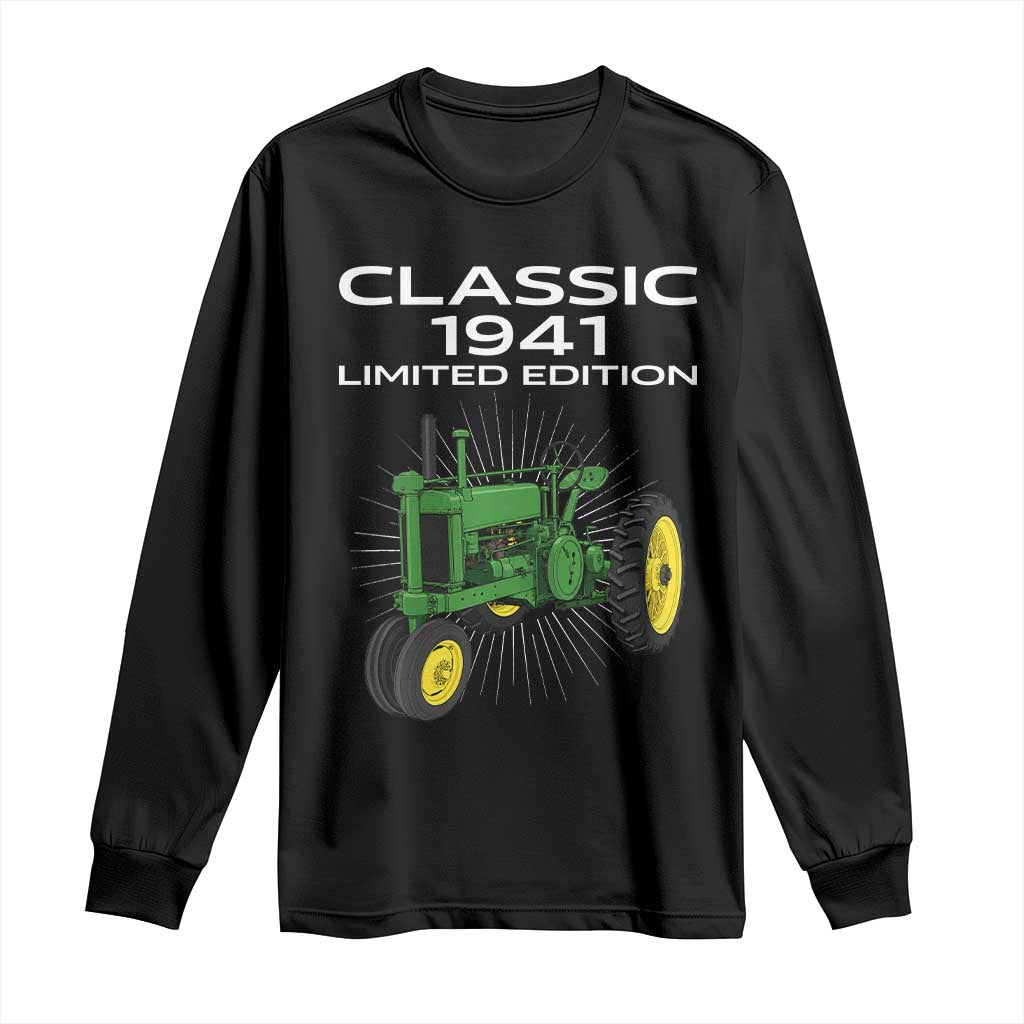 85th Birthday 1941 Limited Edition Classic Farm Tractor Long Sleeve Shirt