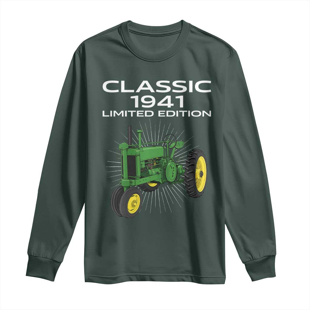 85th Birthday 1941 Limited Edition Classic Farm Tractor Long Sleeve Shirt