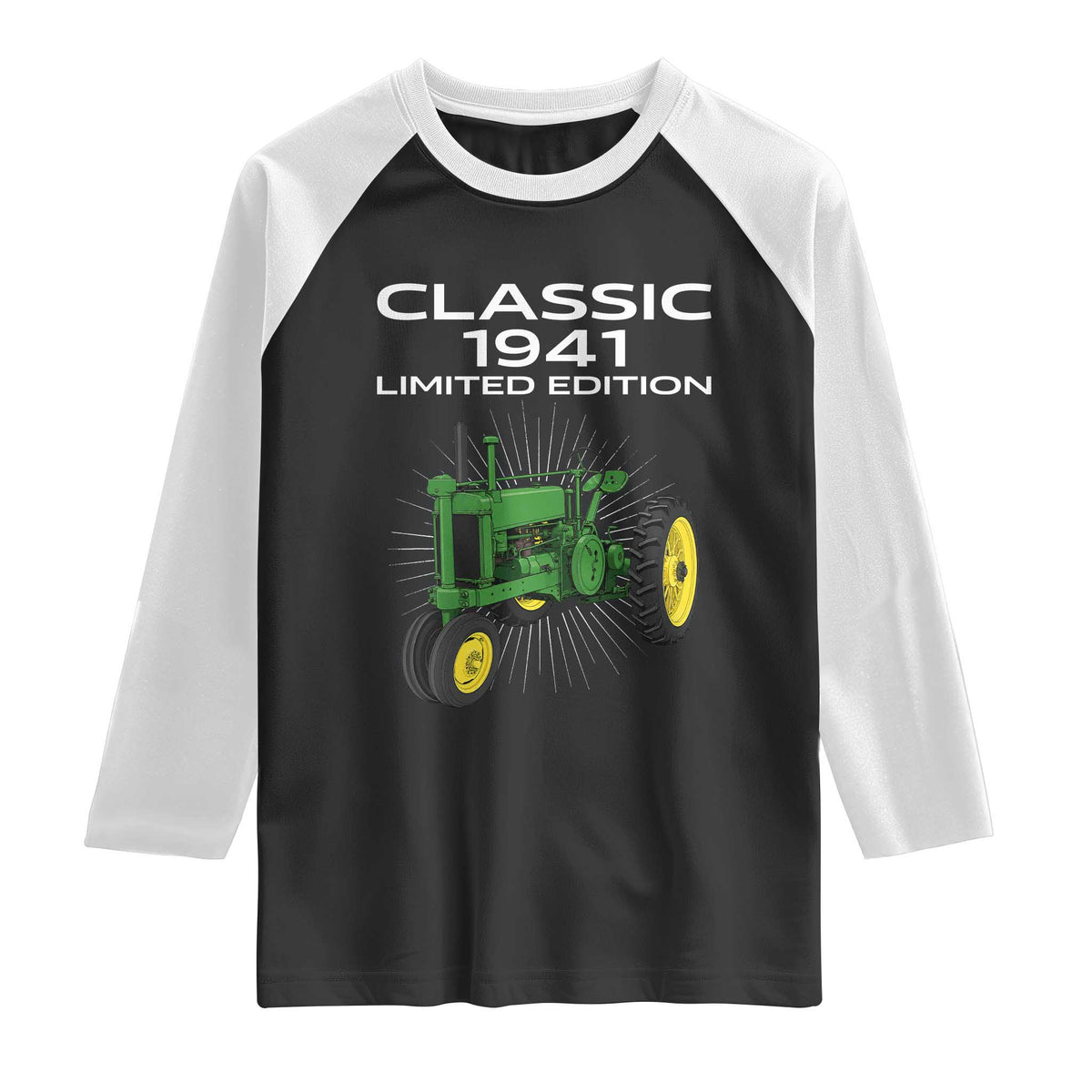 85th Birthday 1941 Limited Edition Classic Farm Tractor Raglan Shirt