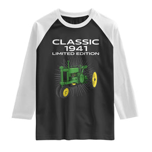 85th Birthday 1941 Limited Edition Classic Farm Tractor Raglan Shirt