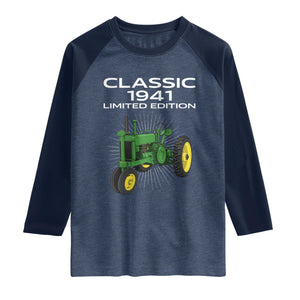 85th Birthday 1941 Limited Edition Classic Farm Tractor Raglan Shirt