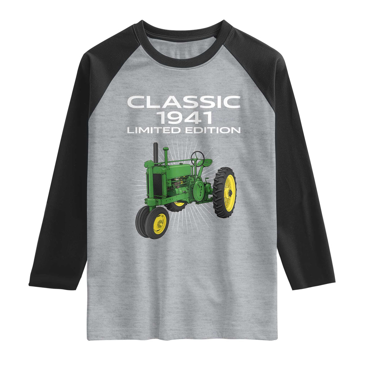 85th Birthday 1941 Limited Edition Classic Farm Tractor Raglan Shirt