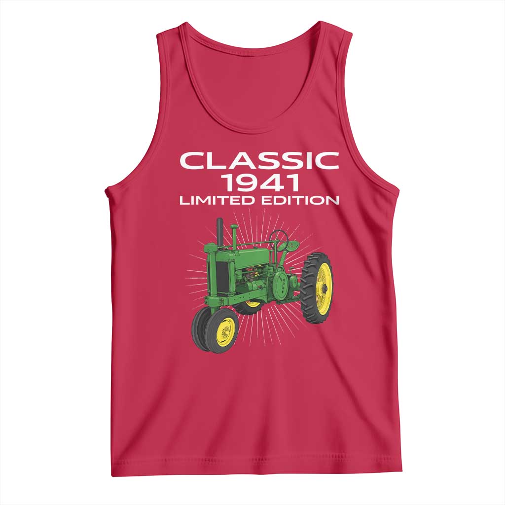 85th Birthday 1941 Limited Edition Classic Farm Tractor Tank Top