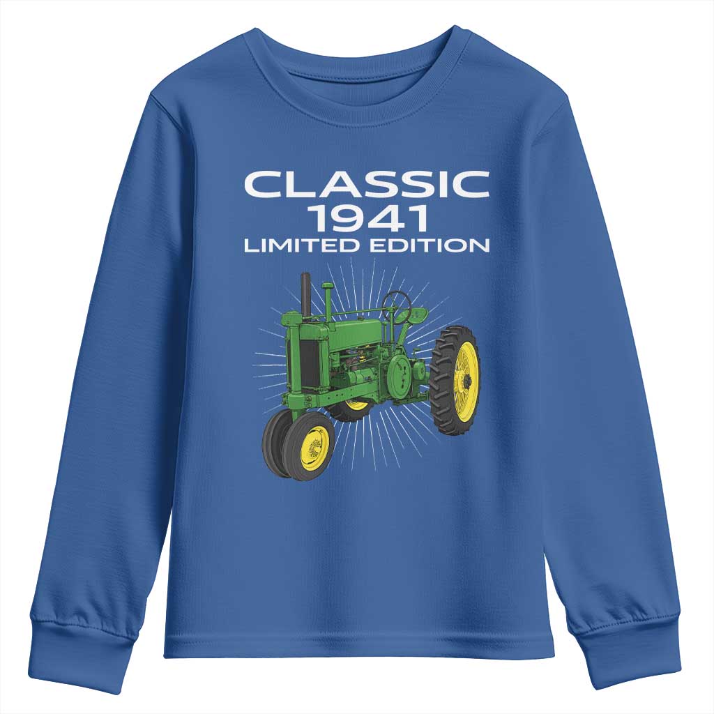 85th Birthday 1941 Limited Edition Classic Farm Tractor Youth Sweatshirt