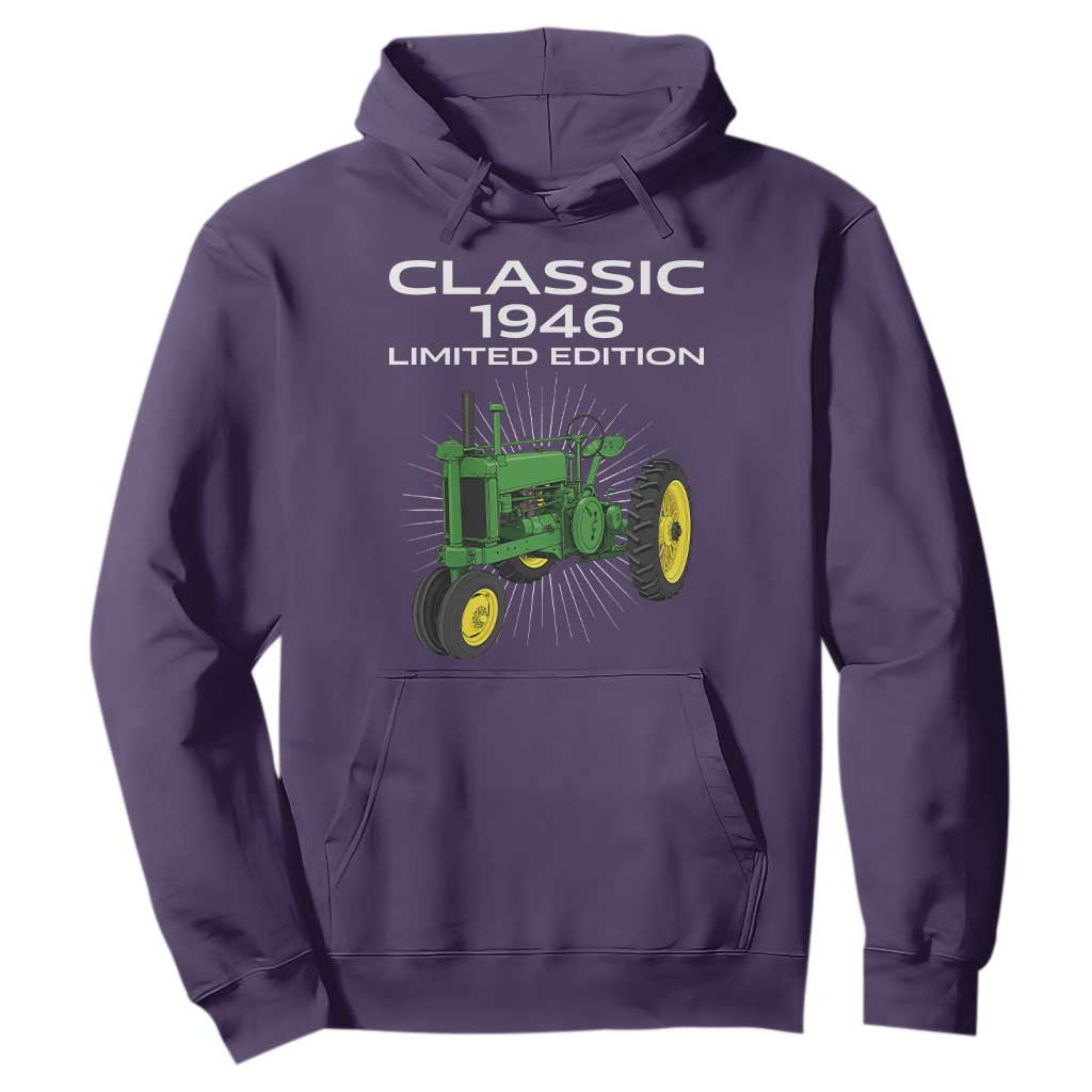80th Birthday 1946 Limited Edition Classic Farm Tractor Hoodie