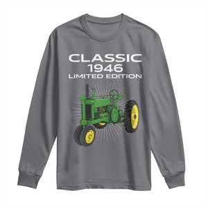 80th Birthday 1946 Limited Edition Classic Farm Tractor Long Sleeve Shirt