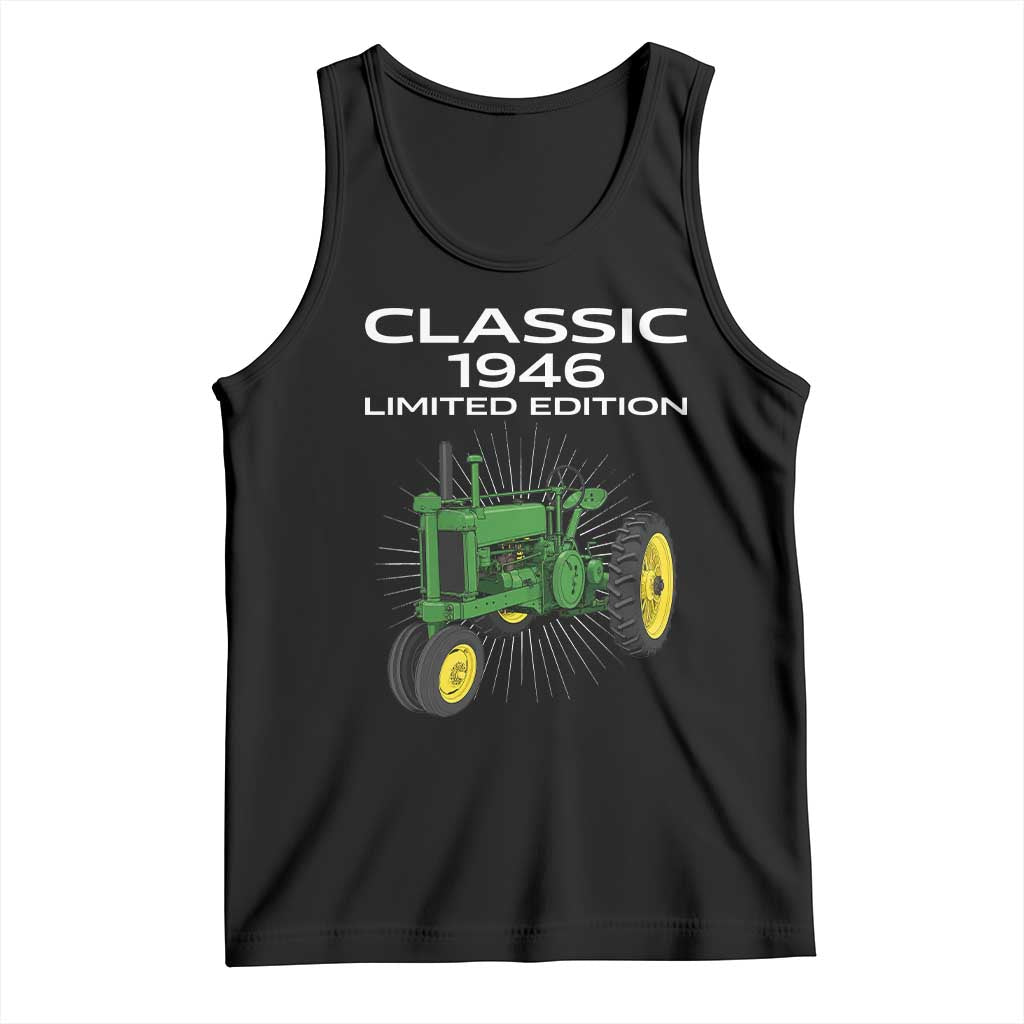 80th Birthday 1946 Limited Edition Classic Farm Tractor Tank Top