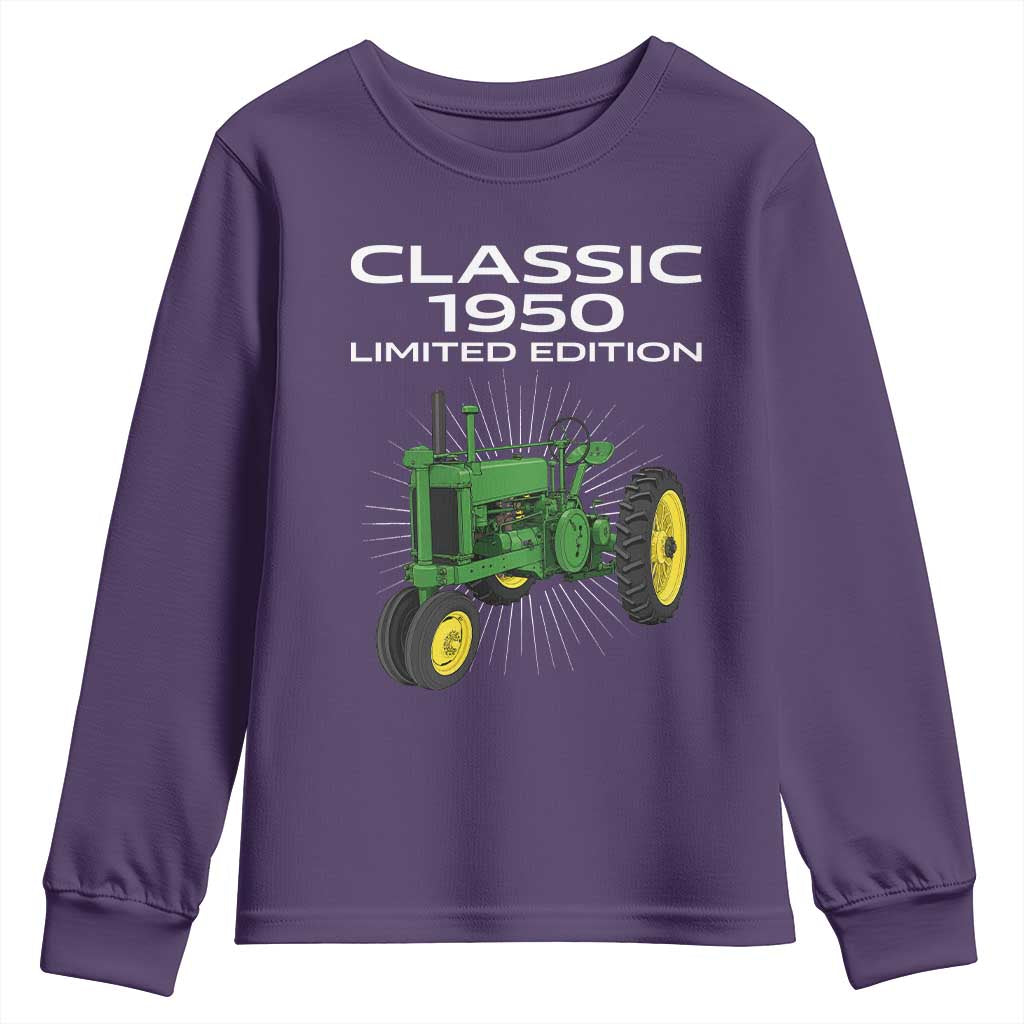 76th Birthday 1950 Limited Edition Classic Farm Tractor Youth Sweatshirt