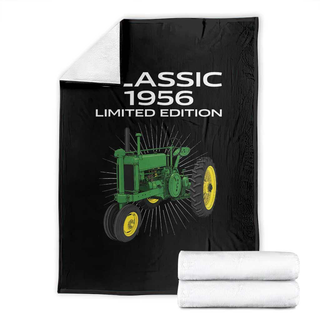 70th Birthday 1956 Limited Edition Classic Farm Tractor Throw Blanket