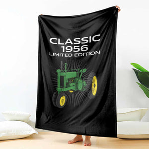 70th Birthday 1956 Limited Edition Classic Farm Tractor Throw Blanket