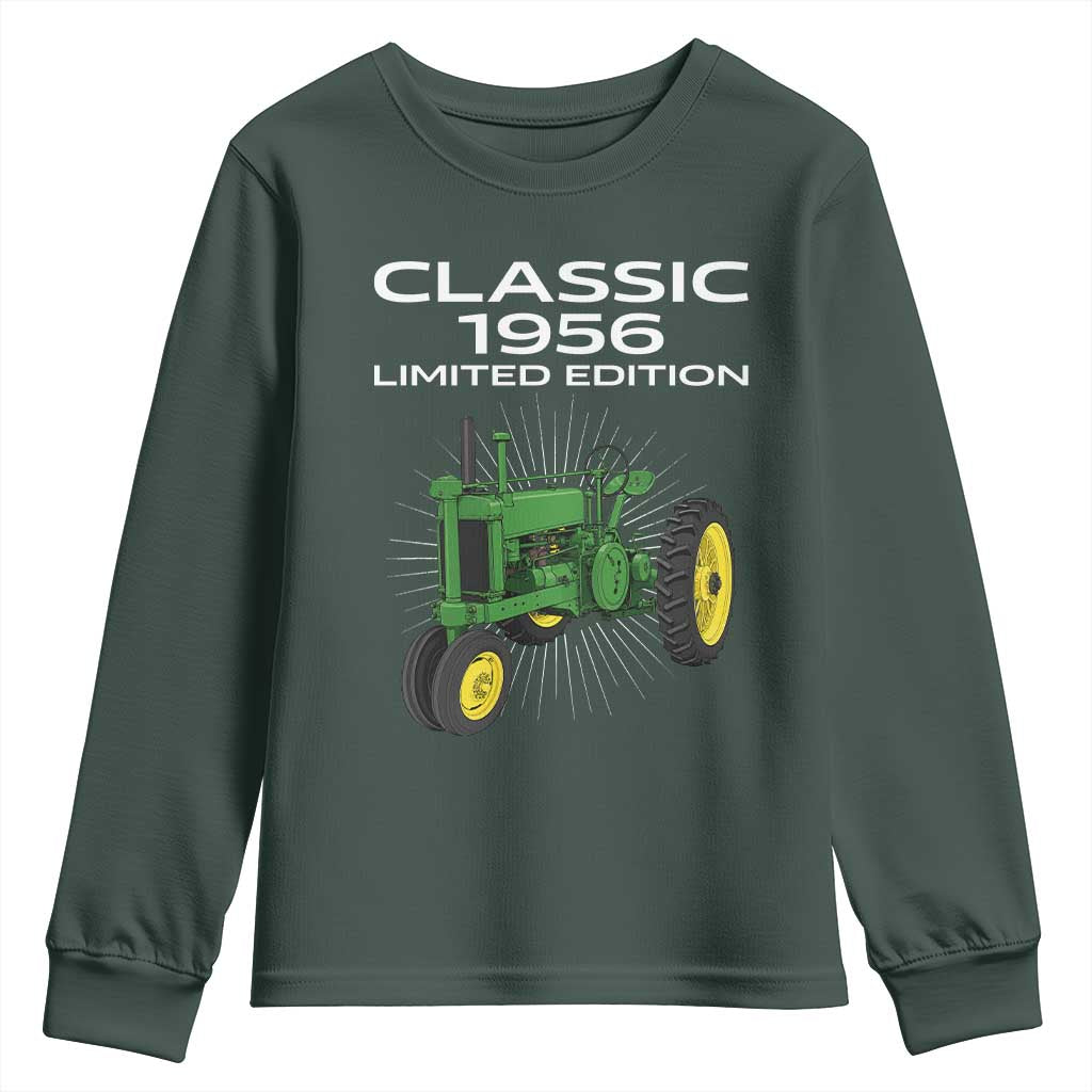 70th Birthday 1956 Limited Edition Classic Farm Tractor Youth Sweatshirt