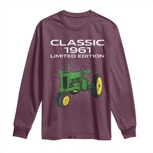 65th Birthday 1961 Limited Edition Classic Farm Tractor Long Sleeve Shirt