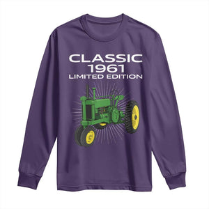 65th Birthday 1961 Limited Edition Classic Farm Tractor Long Sleeve Shirt