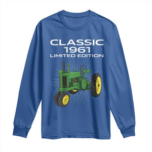 65th Birthday 1961 Limited Edition Classic Farm Tractor Long Sleeve Shirt