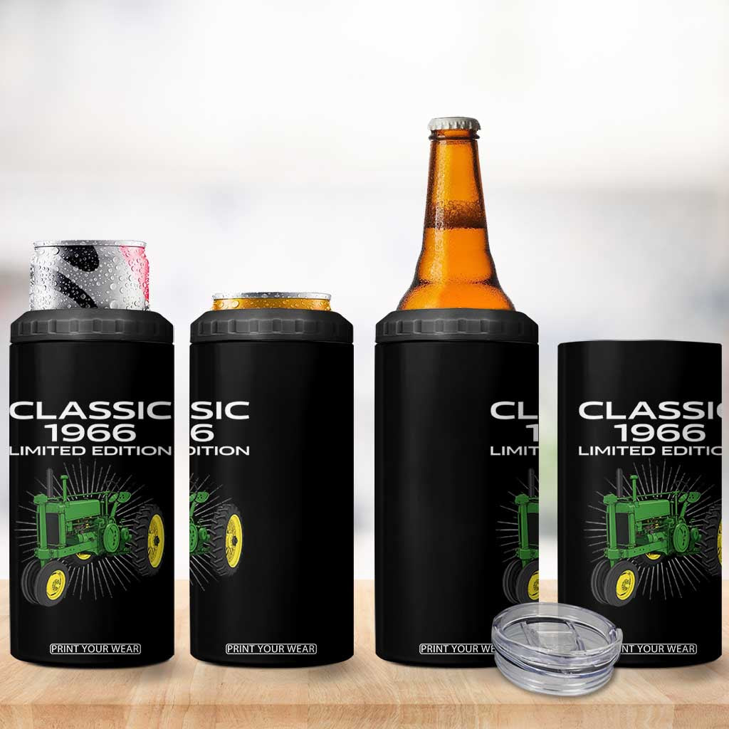60th Birthday 1966 Limited Edition Classic Farm Tractor 4 in 1 Can Cooler Tumbler