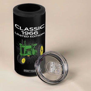 60th Birthday 1966 Limited Edition Classic Farm Tractor 4 in 1 Can Cooler Tumbler