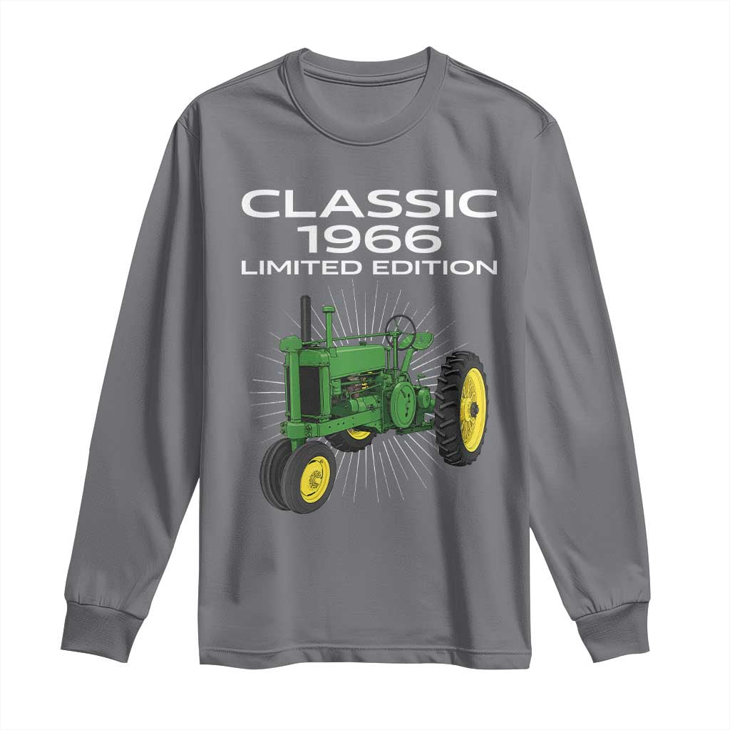 60th Birthday 1966 Limited Edition Classic Farm Tractor Long Sleeve Shirt