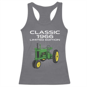 60th Birthday 1966 Limited Edition Classic Farm Tractor Racerback Tank Top