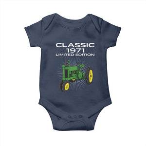 55th Birthday 1971 Limited Edition Classic Farm Tractor Baby Onesie