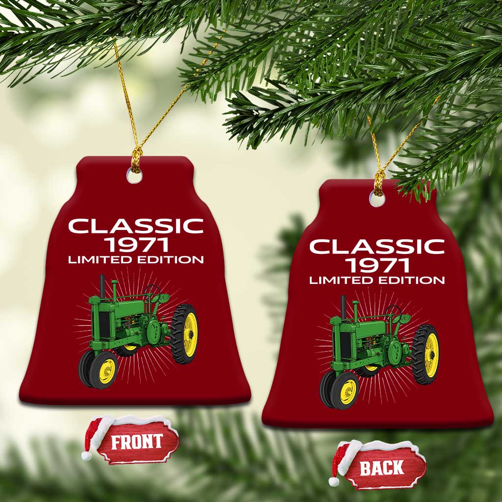 55th Birthday 1971 Limited Edition Classic Farm Tractor Ceramic Ornament