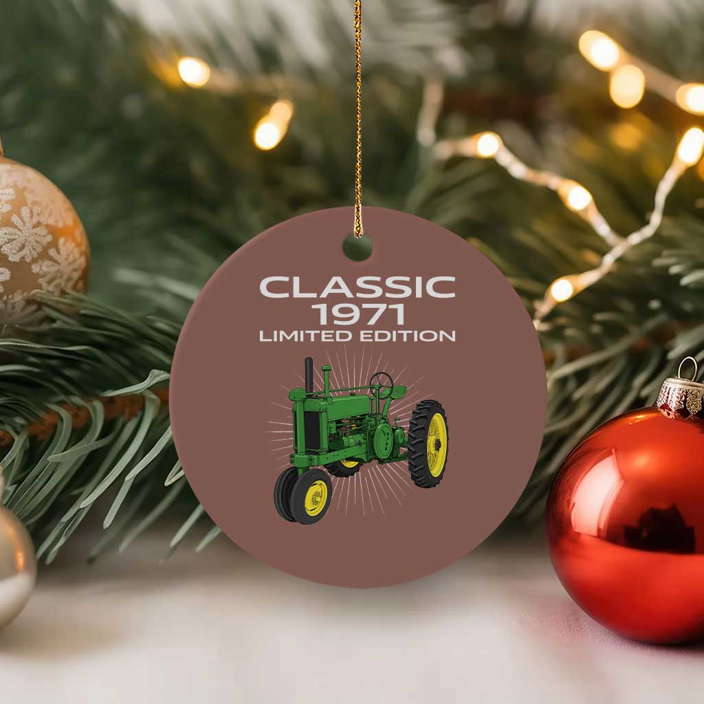 55th Birthday 1971 Limited Edition Classic Farm Tractor Ceramic Ornament