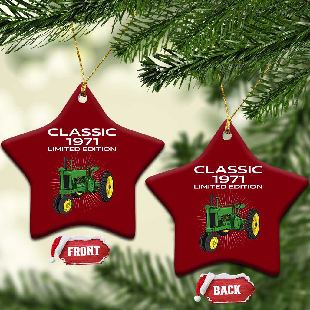 55th Birthday 1971 Limited Edition Classic Farm Tractor Ceramic Ornament