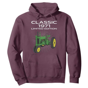 55th Birthday 1971 Limited Edition Classic Farm Tractor Hoodie