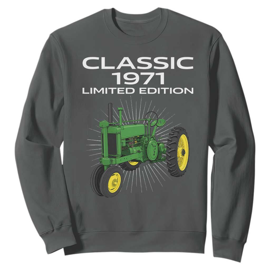 55th Birthday 1971 Limited Edition Classic Farm Tractor Sweatshirt
