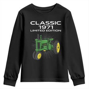 55th Birthday 1971 Limited Edition Classic Farm Tractor Youth Sweatshirt