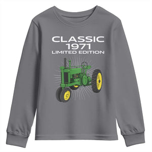 55th Birthday 1971 Limited Edition Classic Farm Tractor Youth Sweatshirt