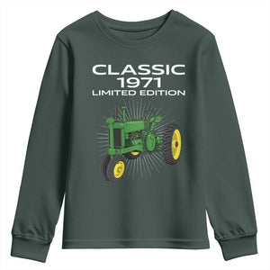 55th Birthday 1971 Limited Edition Classic Farm Tractor Youth Sweatshirt