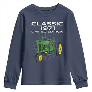 55th Birthday 1971 Limited Edition Classic Farm Tractor Youth Sweatshirt
