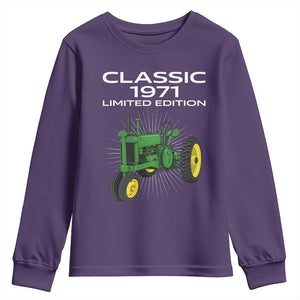 55th Birthday 1971 Limited Edition Classic Farm Tractor Youth Sweatshirt